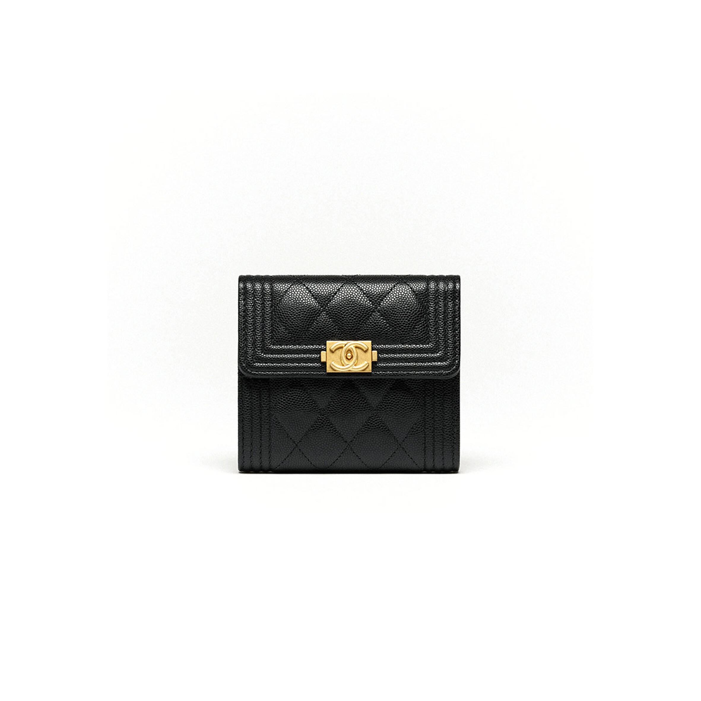 CHANEL BOY CHANEL SMALL FLAP WALLET A80734 (11.5*10.5*3cm)